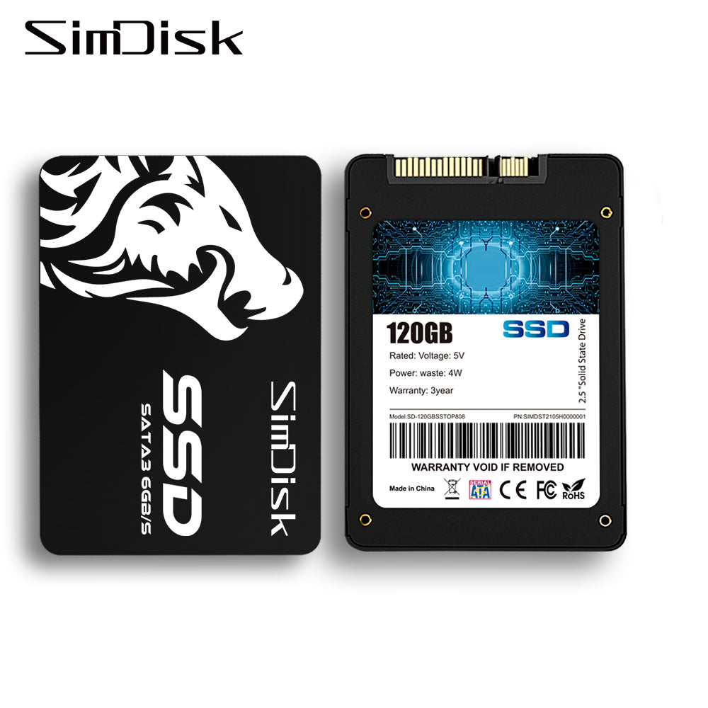 SimDisk 2.5 SATA3.0 SSD Internal SSD 128GB 256GB 512GB 1TB 2TB Solid State Drives - Compact & Portable Hard Drives SSD